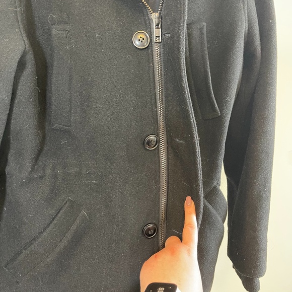 Forever 21 Men's Hooded Zip/ Button Coat - Picture 3 of 6